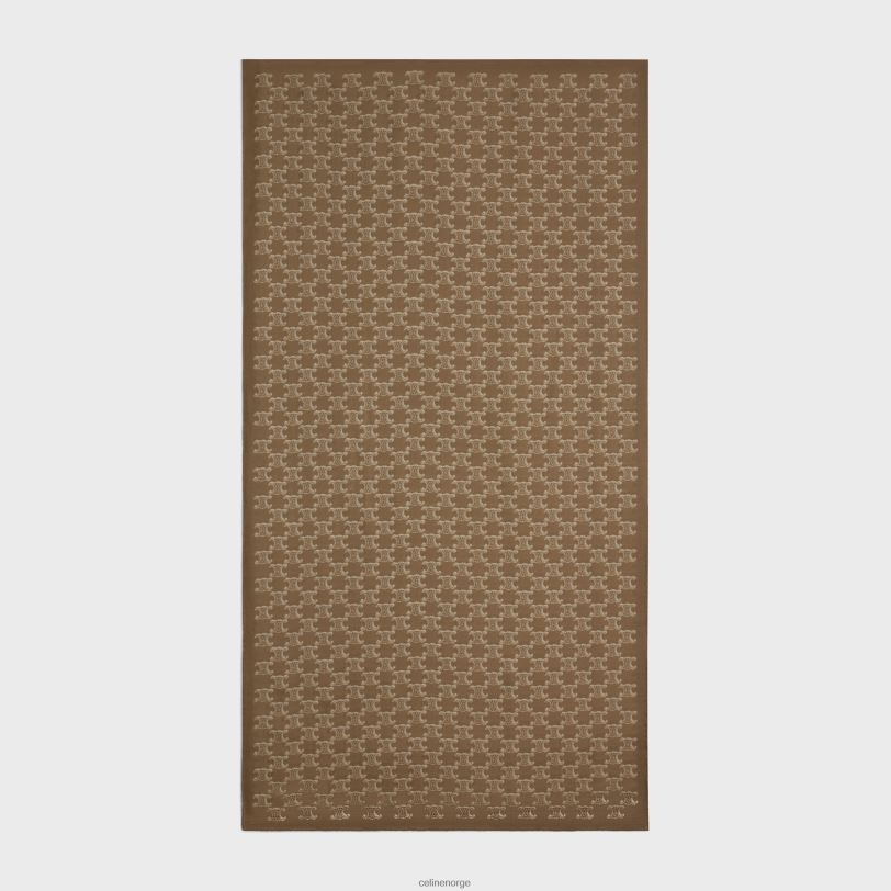 CELINE kvinner stjal i monogram kashmirmuslin V0PT61196 tilbehør brun/beige