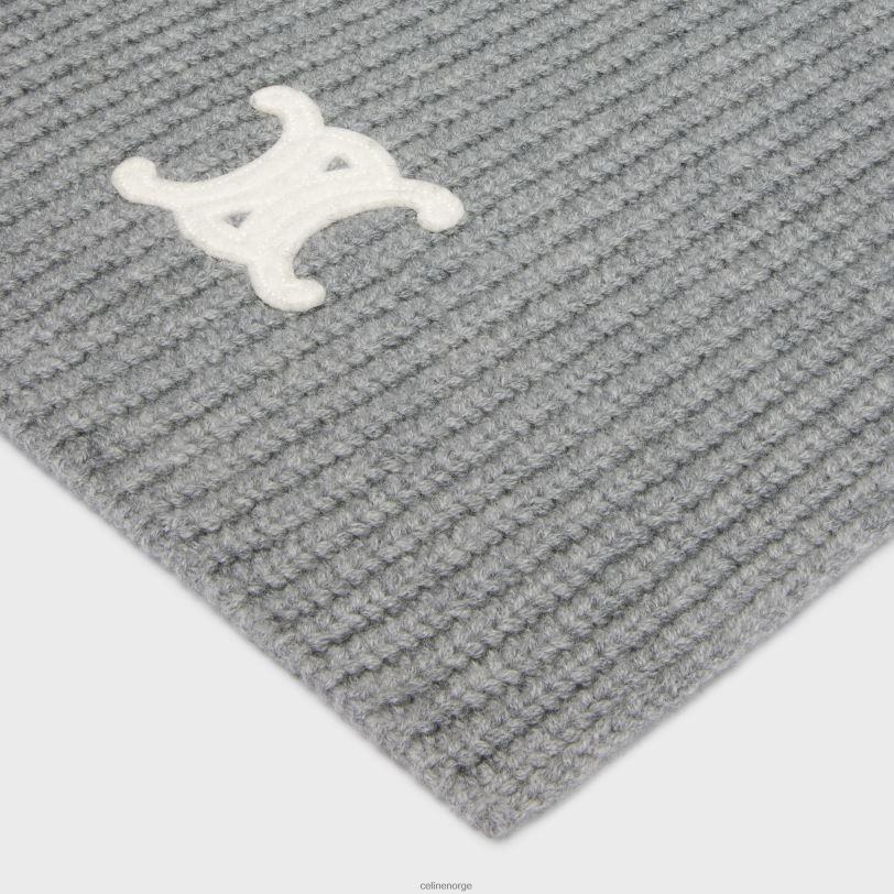 CELINE kvinner triomphe skjerf i arv kasjmir V0PT61171 tilbehør mellomgrå