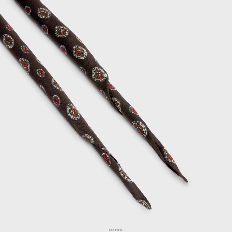 CELINE kvinner tynt skjerf biscotto silke charmeuse V0PT61221 tilbehør brun