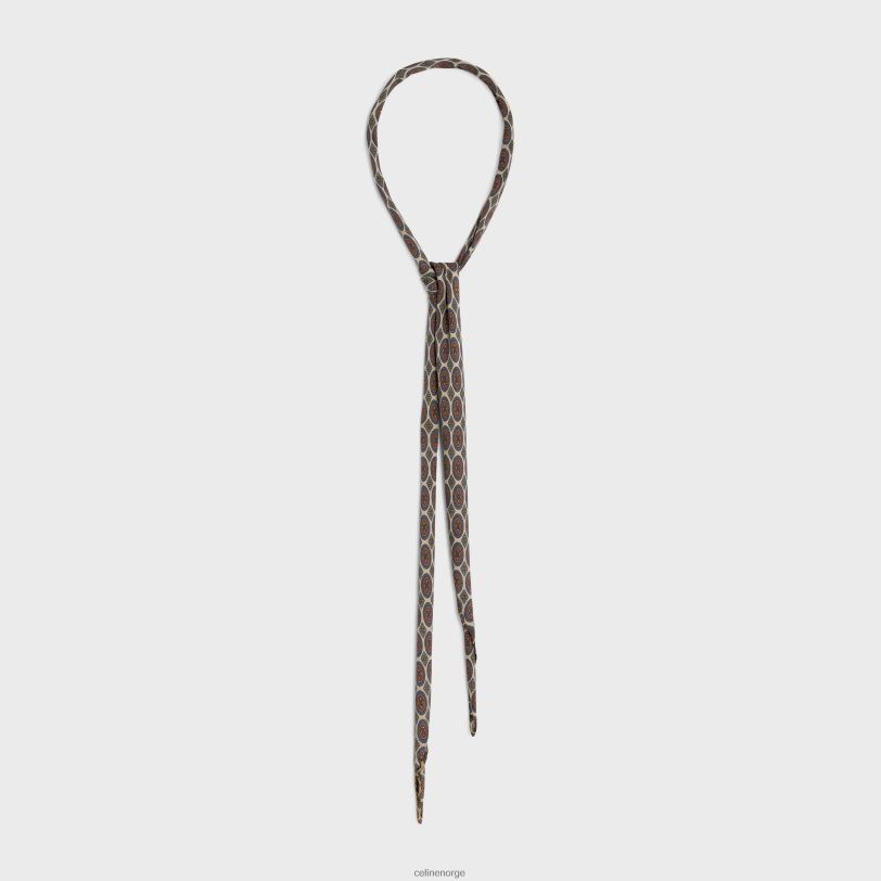 CELINE kvinner tynt skjerf biscotto silke charmeuse V0PT61223 tilbehør paille