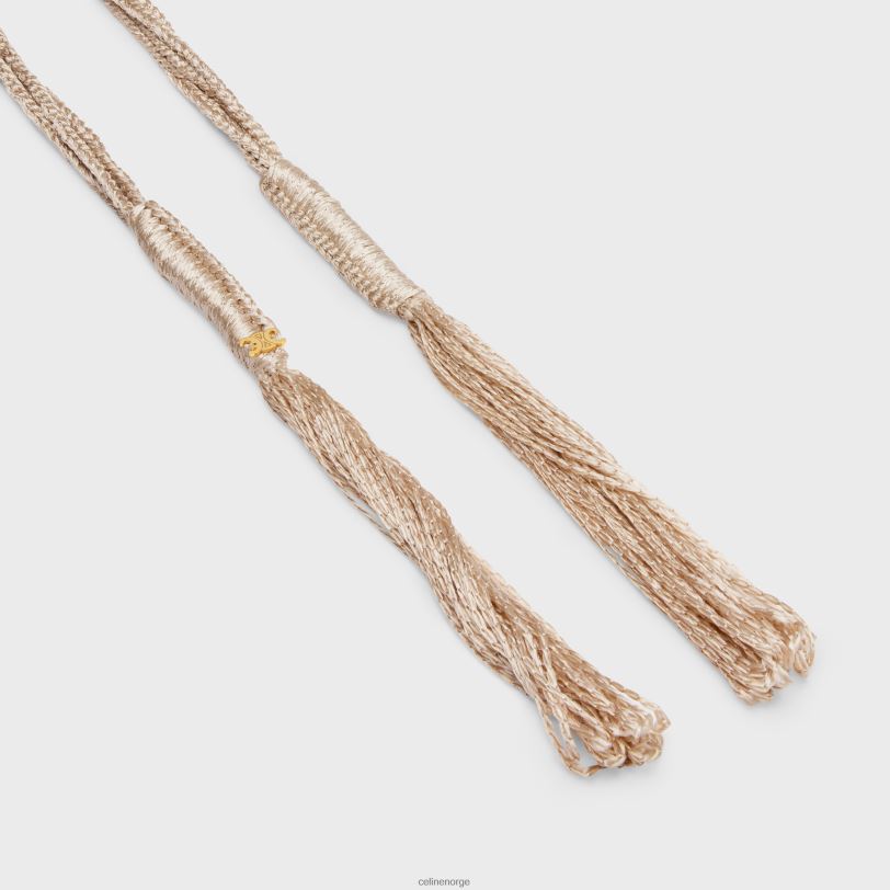 CELINE kvinner tynt skjerf i silkeheklet V0PT61219 tilbehør lett taupe