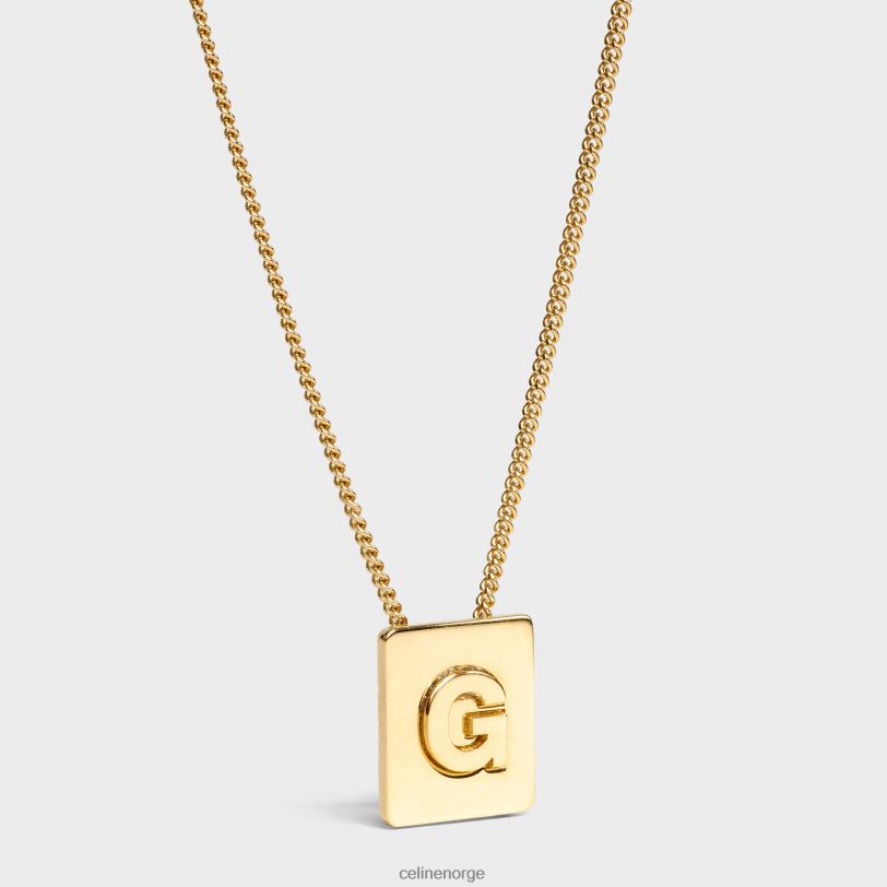 CELINE kvinner alfabet g-kjede i messing med finish V0PT61330 tilbehør gull