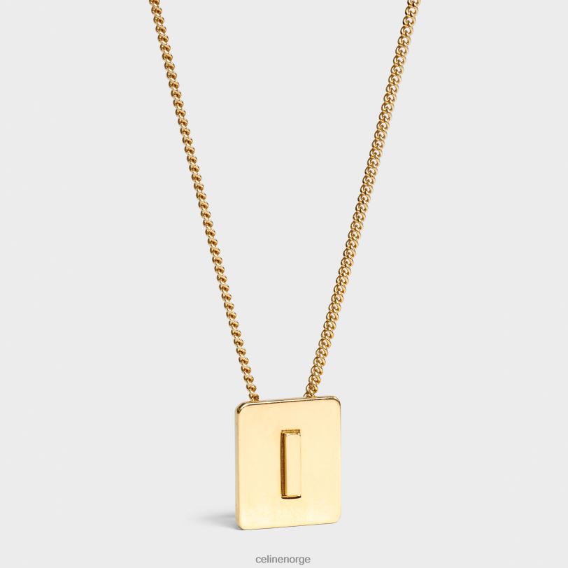 CELINE kvinner alfabet i halskjede i messing med finish V0PT61332 tilbehør gull