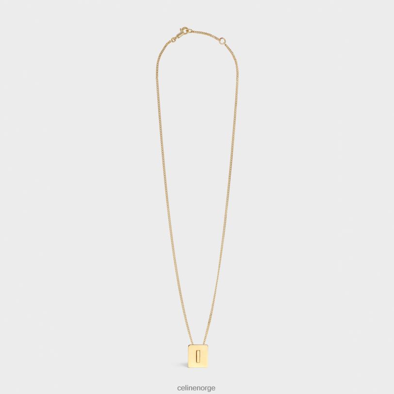 CELINE kvinner alfabet i halskjede i messing med finish V0PT61332 tilbehør gull
