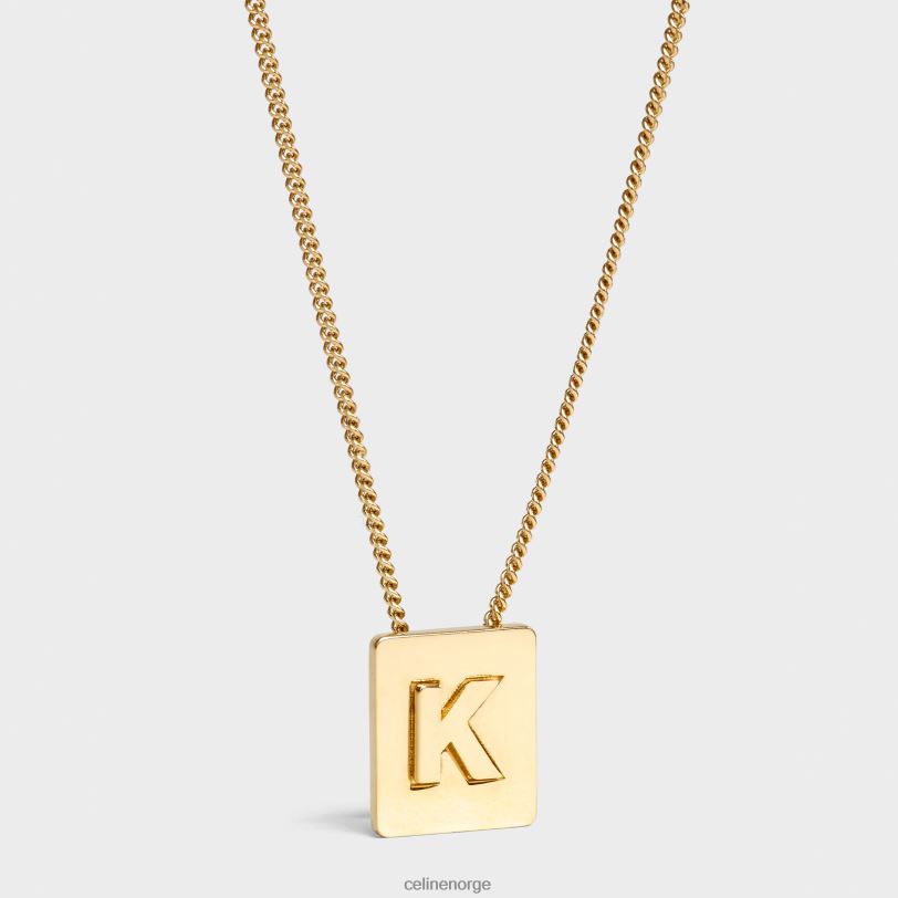 CELINE kvinner alfabet k-kjede i messing med finish V0PT61334 tilbehør gull