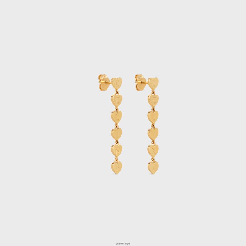 CELINE kvinner coeur øredobber i messing med finish V0PT61264 tilbehør gull