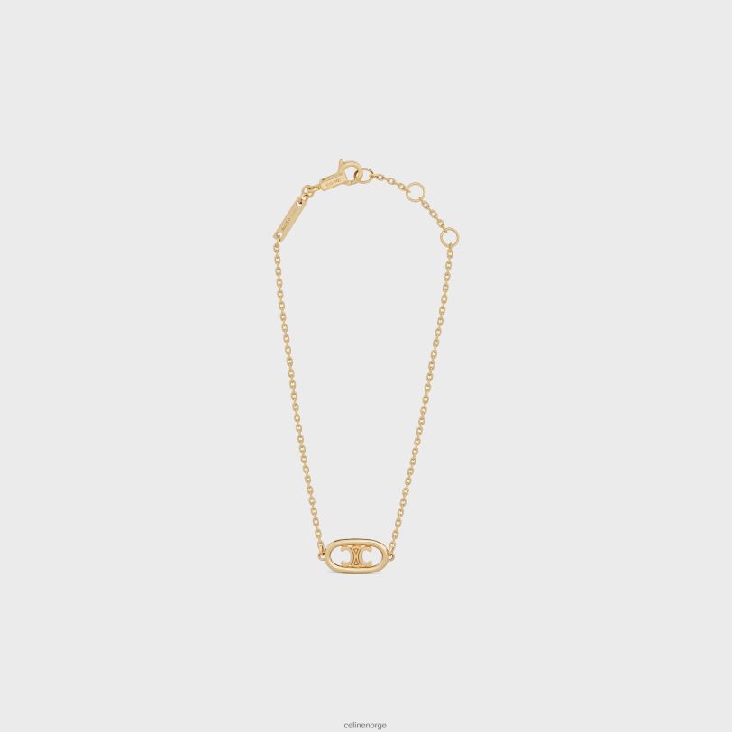 CELINE kvinner maillon triomphe armbånd i V0PT61384 tilbehør gult gull