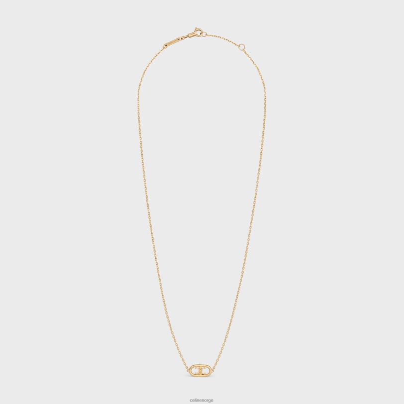 CELINE kvinner maillon triomphe kjede i V0PT61383 tilbehør gult gull
