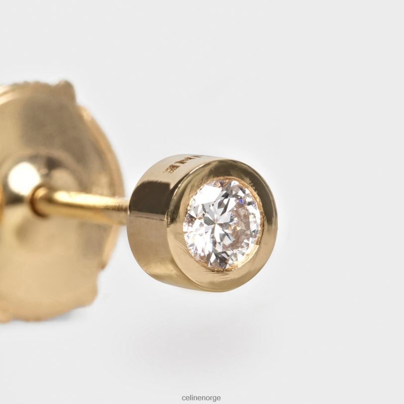 CELINE kvinner sentimental brillant stud i diamant V0PT61404 tilbehør gult gull og hvitt