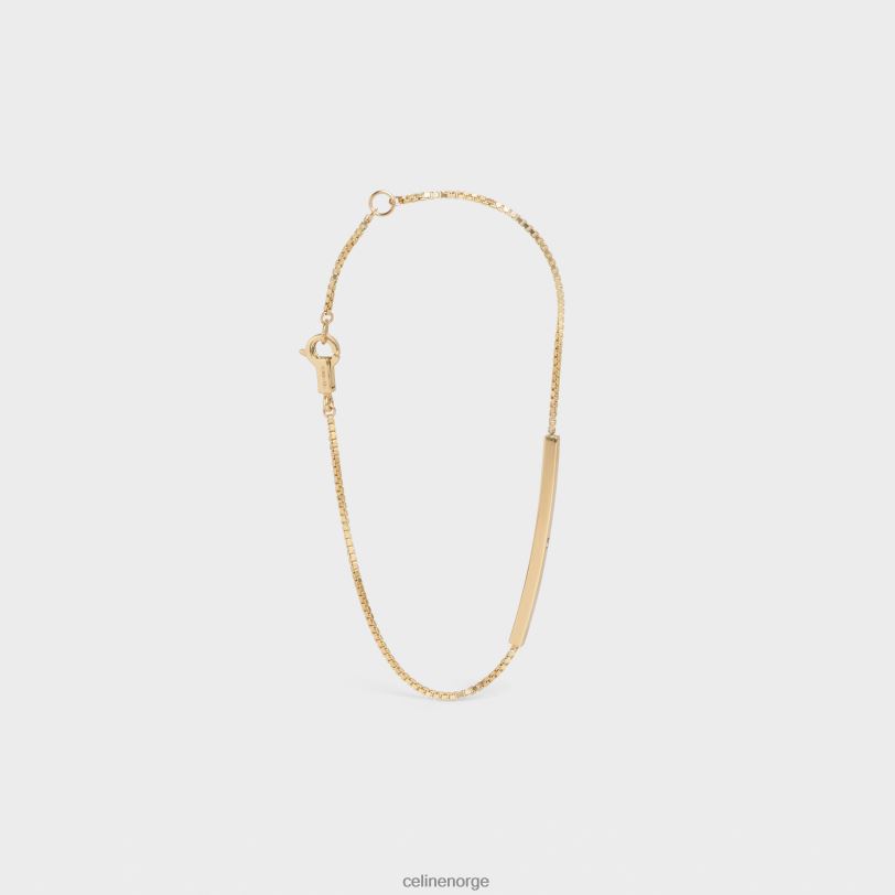 CELINE kvinner sentimentalt rett armbånd i diamant V0PT61398 tilbehør gult gull og hvitt