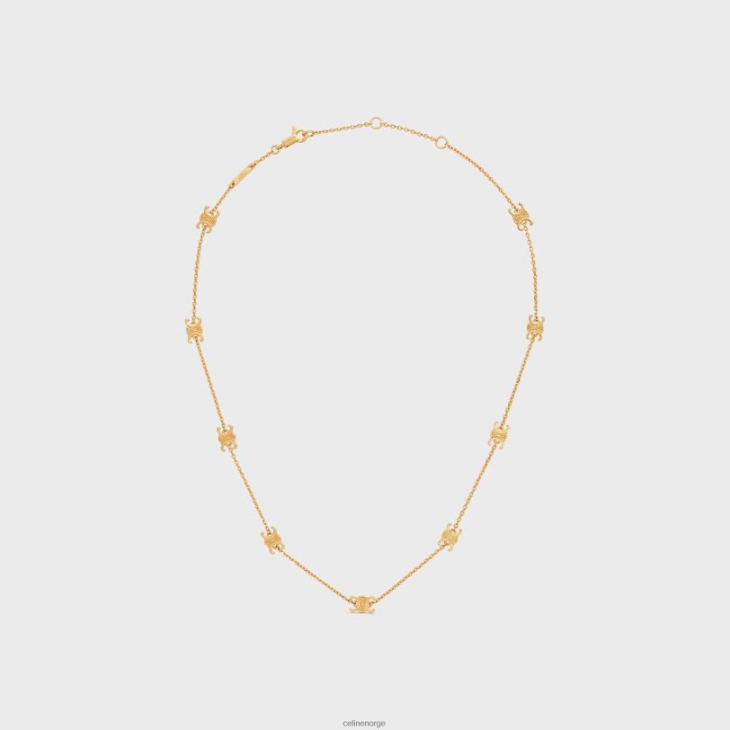 CELINE kvinner triomphe mini triomphe-kjede i messing med finish V0PT61296 tilbehør gull