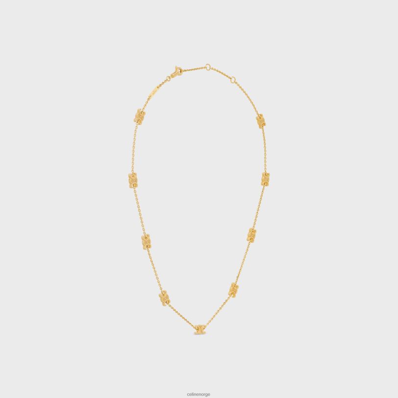 CELINE kvinner triomphe mini triomphe-kjede i messing med finish V0PT61296 tilbehør gull