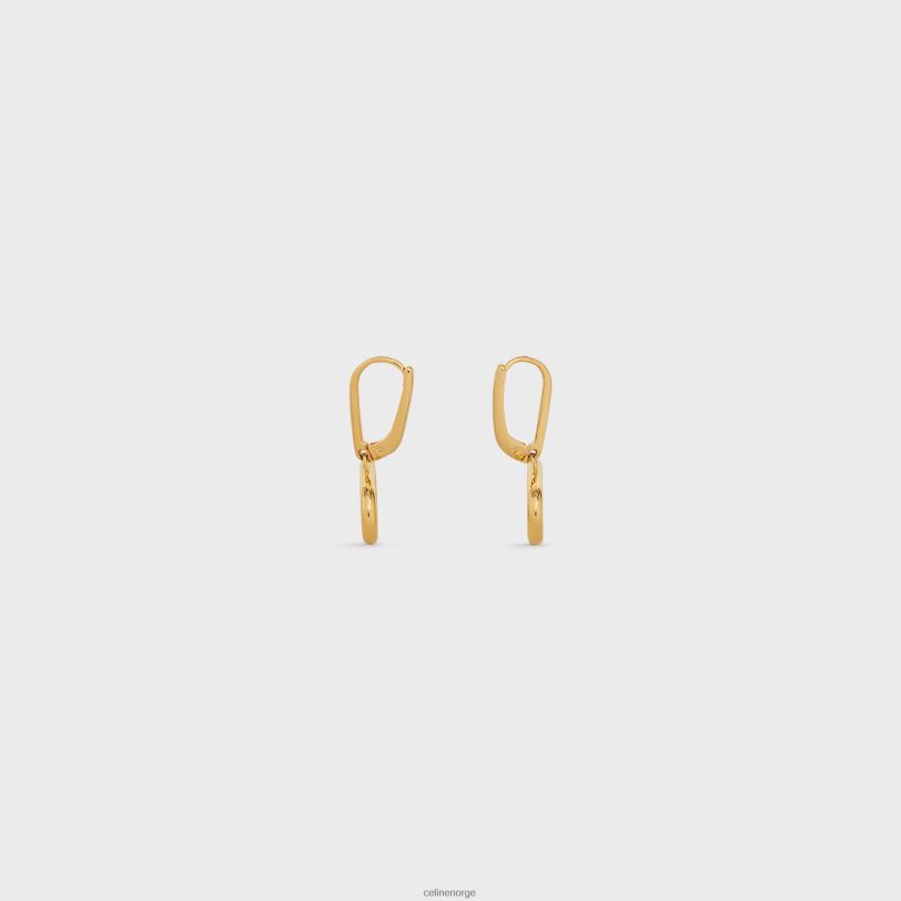 CELINE kvinner triomphe mobil øredobber i messing med finish V0PT61317 tilbehør gull