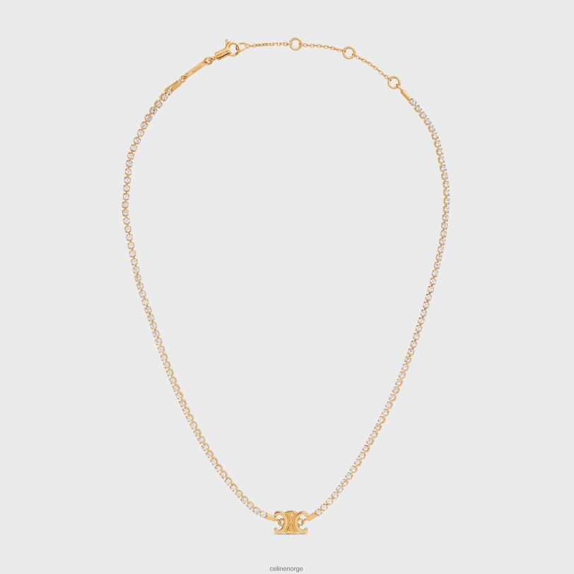 CELINE kvinner triomphe sparkle kjede i messing med finish og strass V0PT61274 tilbehør gull