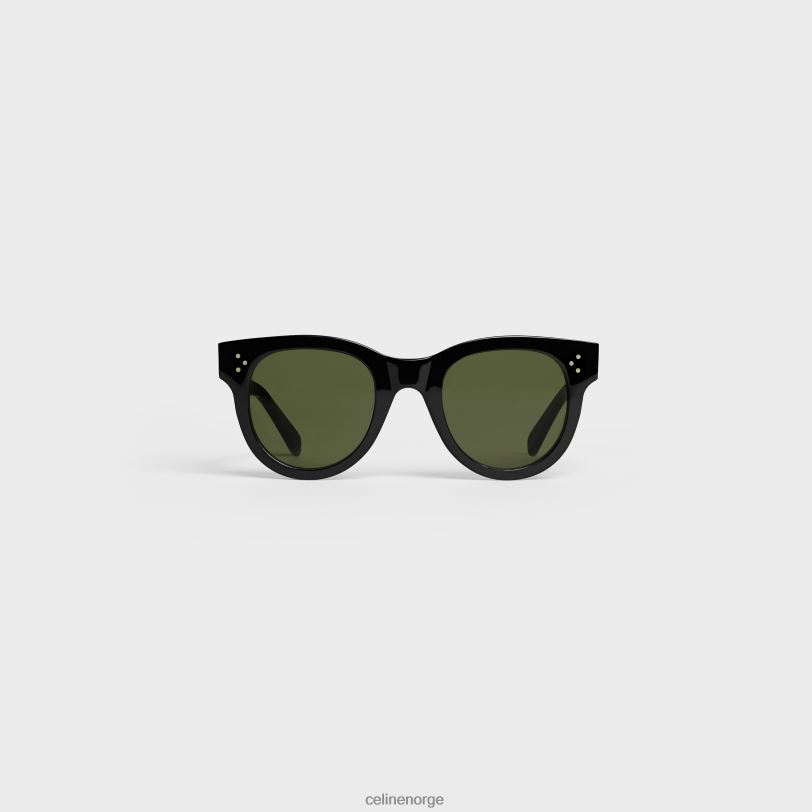 CELINE kvinner cat eye s003 solbriller i acetat med mineralglass V0PT61135 tilbehør svart