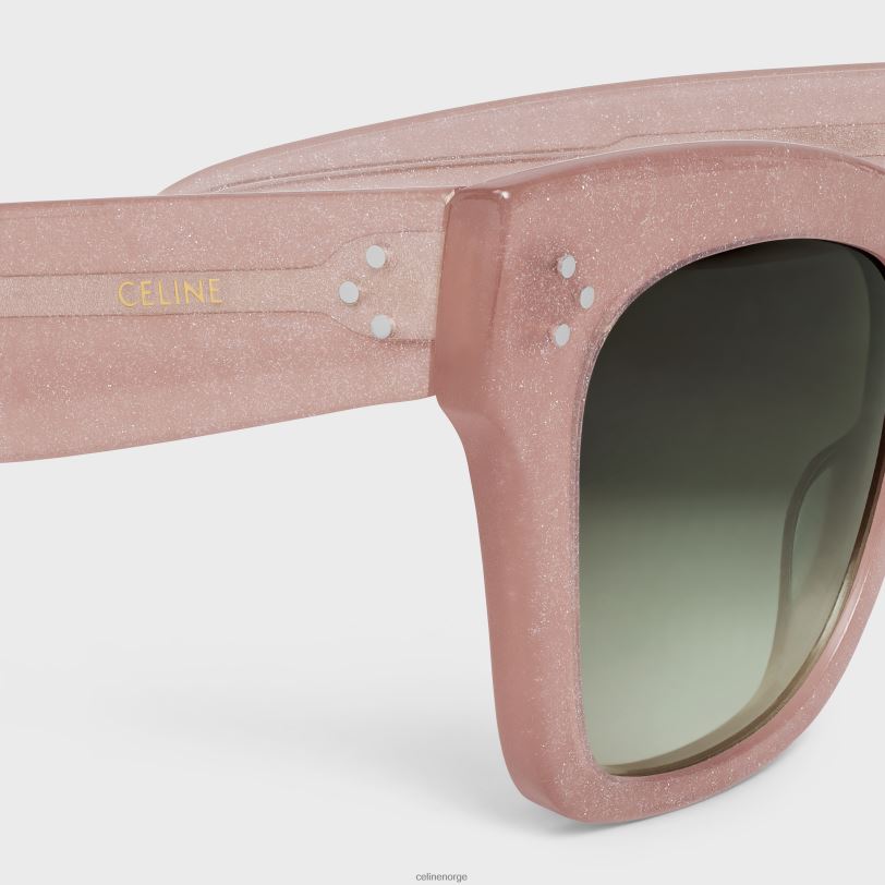 CELINE kvinner cat eye s004 solbriller i acetat V0PT61139 tilbehør rosa glitter