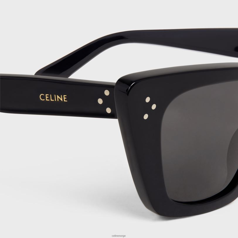 CELINE kvinner cat eye s187 solbriller i acetat V0PT61130 tilbehør svart