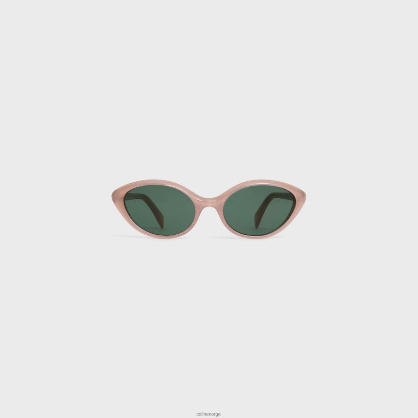 CELINE kvinner cat eye s264 solbriller i acetat V0PT61140 tilbehør rosa glitter