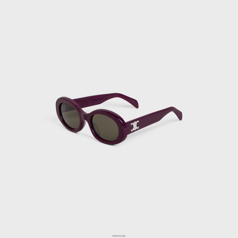 CELINE kvinner triomphe 01 solbriller i acetat V0PT61100 tilbehør aubergine