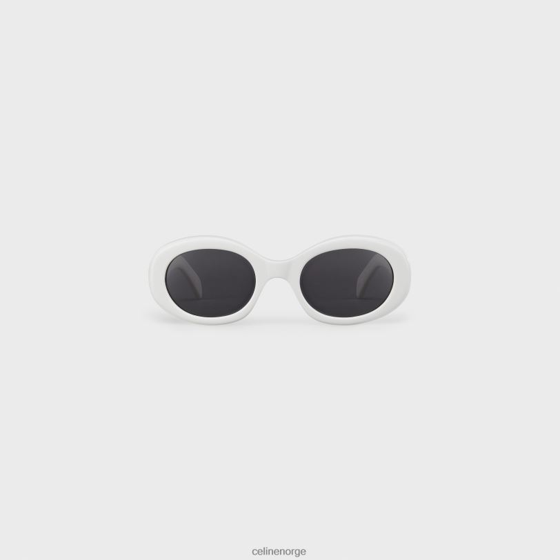 CELINE kvinner triomphe 01 solbriller i acetat V0PT61103 tilbehør hvit