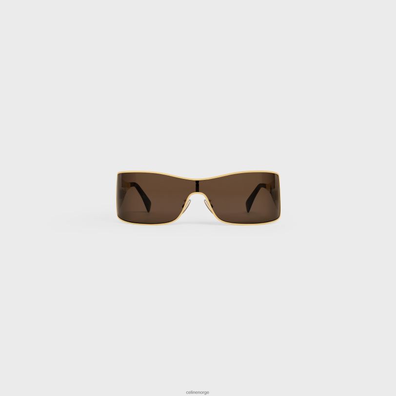 CELINE kvinner triomphe metal racer solbriller i metall V0PT61042 tilbehør gull/nikotin