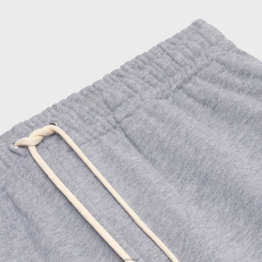 CELINE menn -broderte joggebukser i bomull grå/svart klær TZLR6J2020