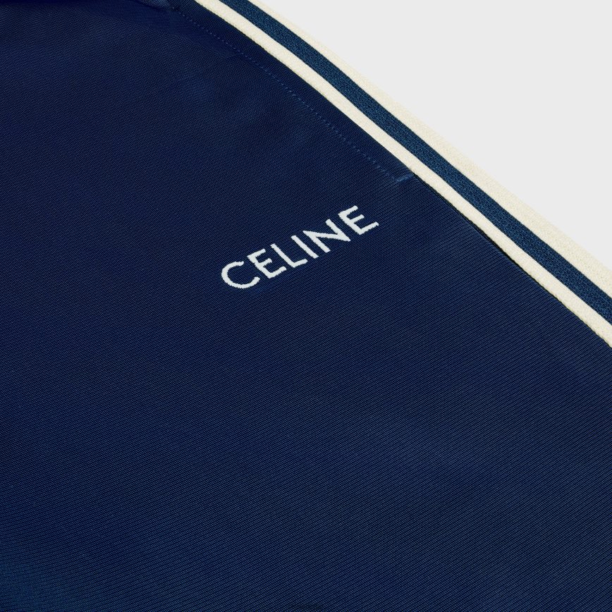 CELINE menn treningsbukser i dobbel ansiktsjersey marine/off white klær TZLR6J1827