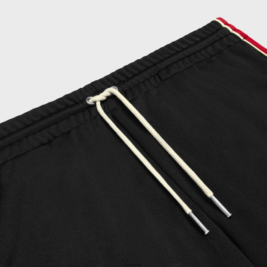 CELINE menn treningsbukser i dobbel ansiktsjersey svart/rust/ecru klær TZLR6J2015