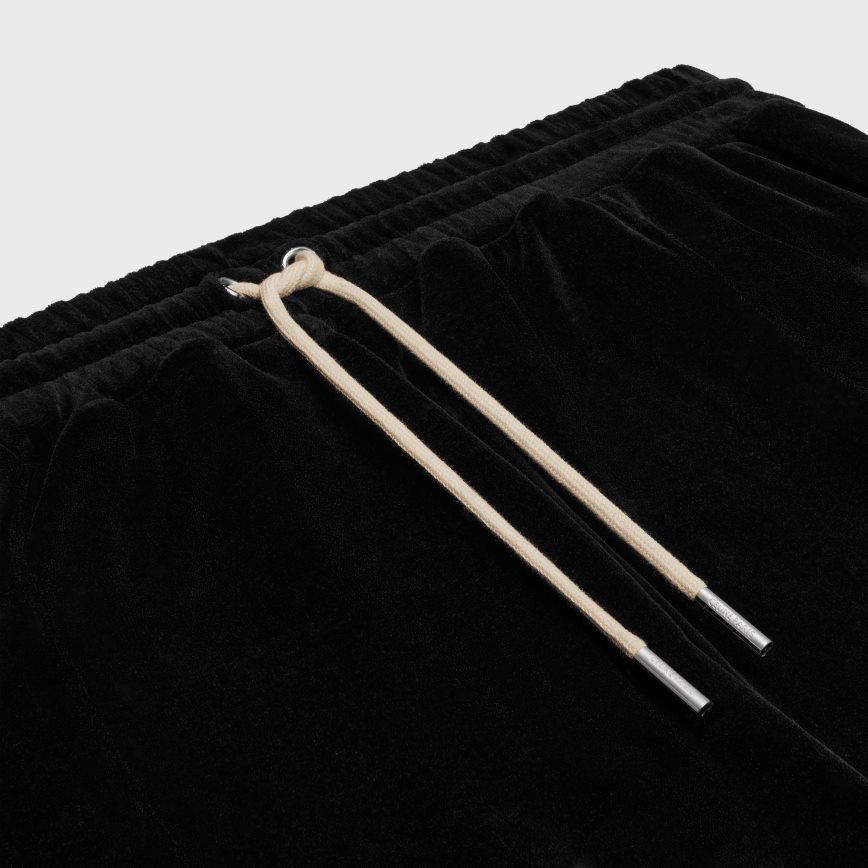 CELINE menn treningsbukser i fløyelsjersey svart hvit klær TZLR6J1826