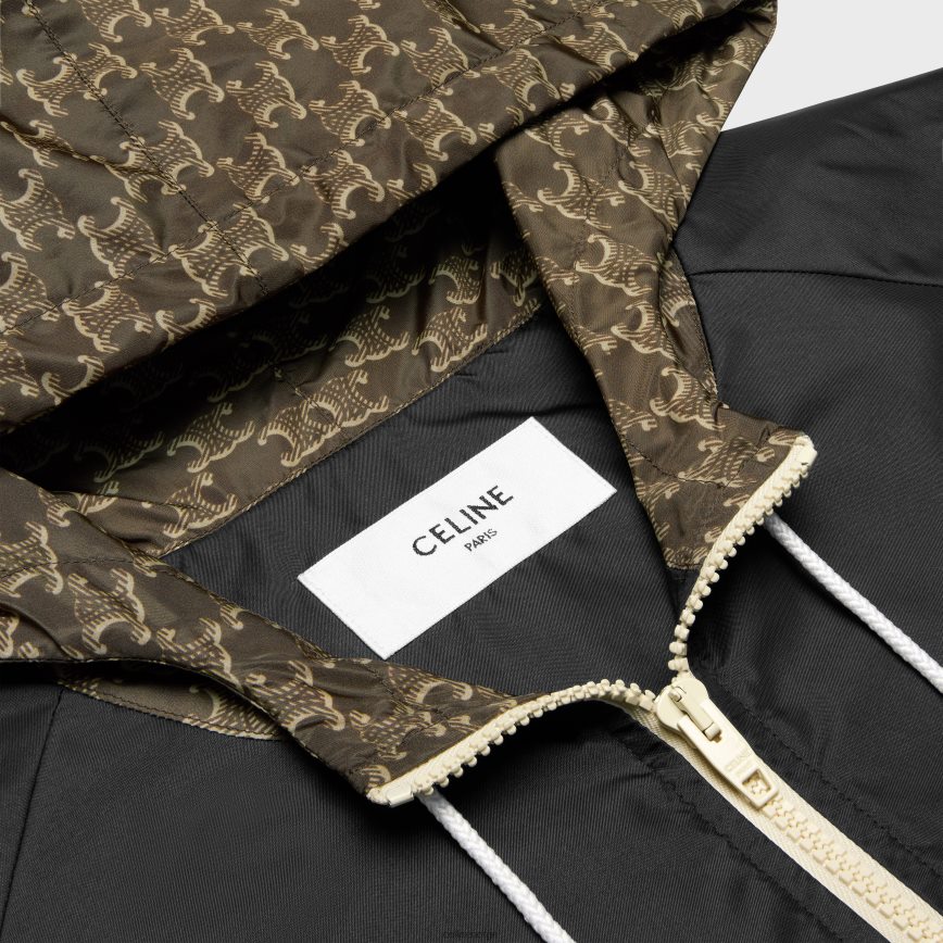 CELINE menn blouson jakke i monogram nylon beige/svart klær TZLR6J1855
