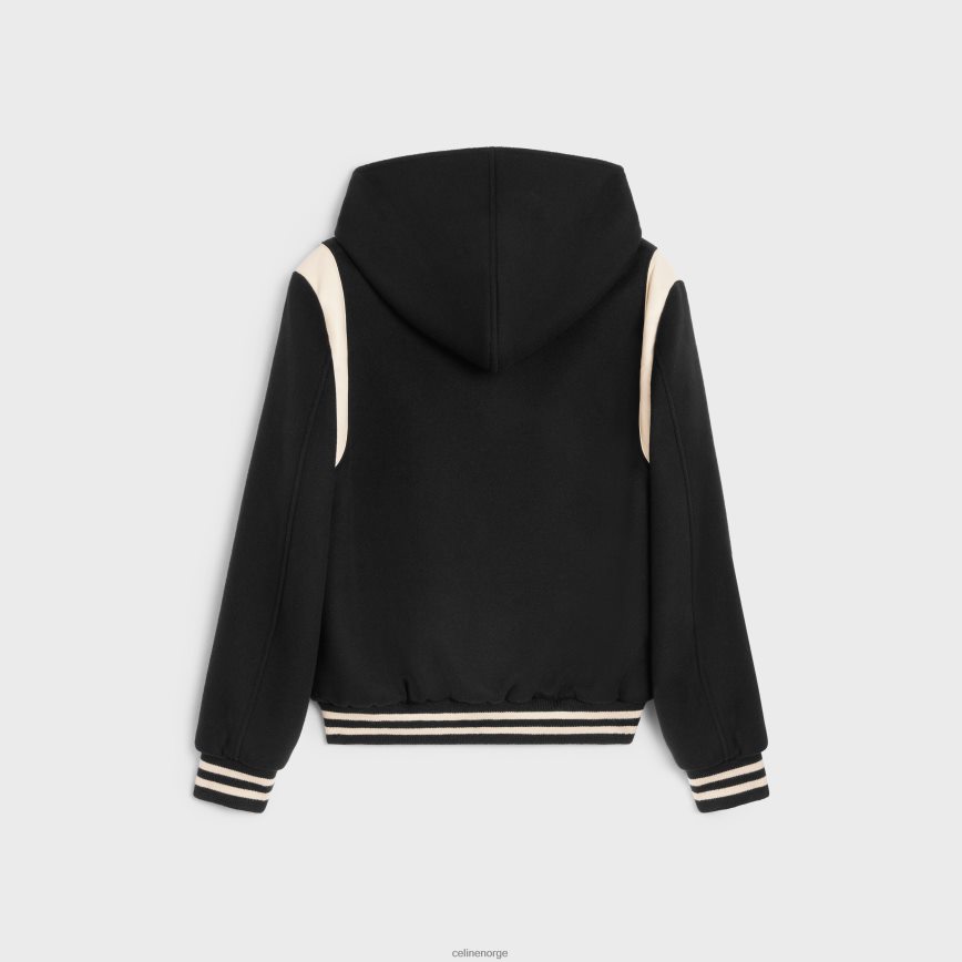 CELINE menn hette teddyjakke i kashmirull svart klær TZLR6J1836