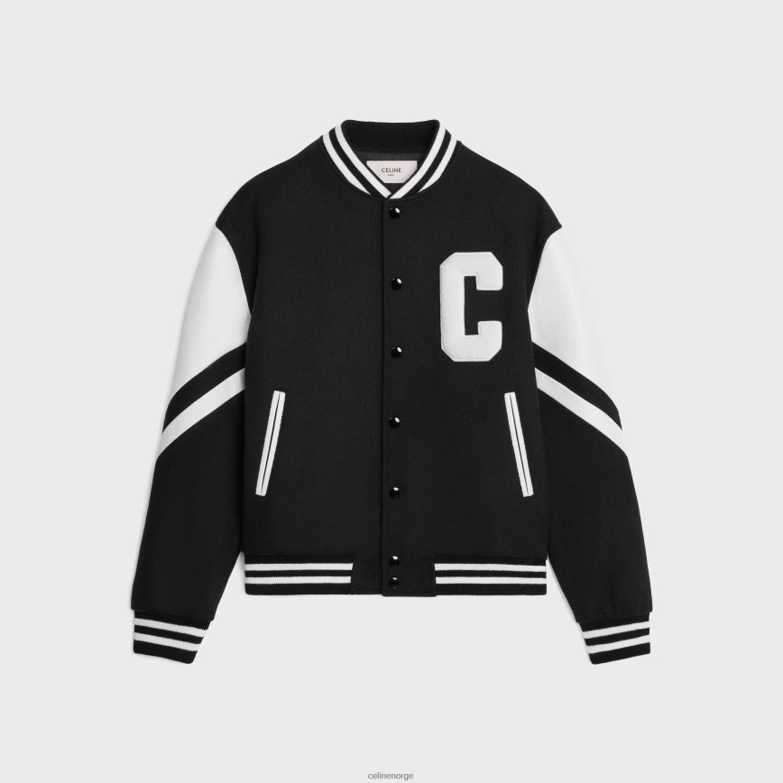 CELINE menn jackson teddyjakke i teksturert ull svart klær TZLR6J1775