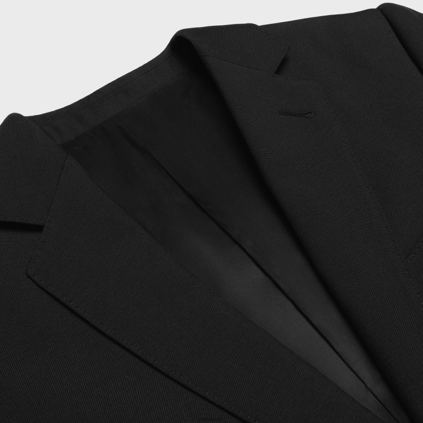 CELINE menn karnabyjakke i jakke i ullgabardin svart klær TZLR6J1877