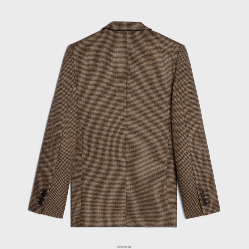 CELINE menn klassisk jakke i kashmirflanell kamel/marron klær TZLR6J1787