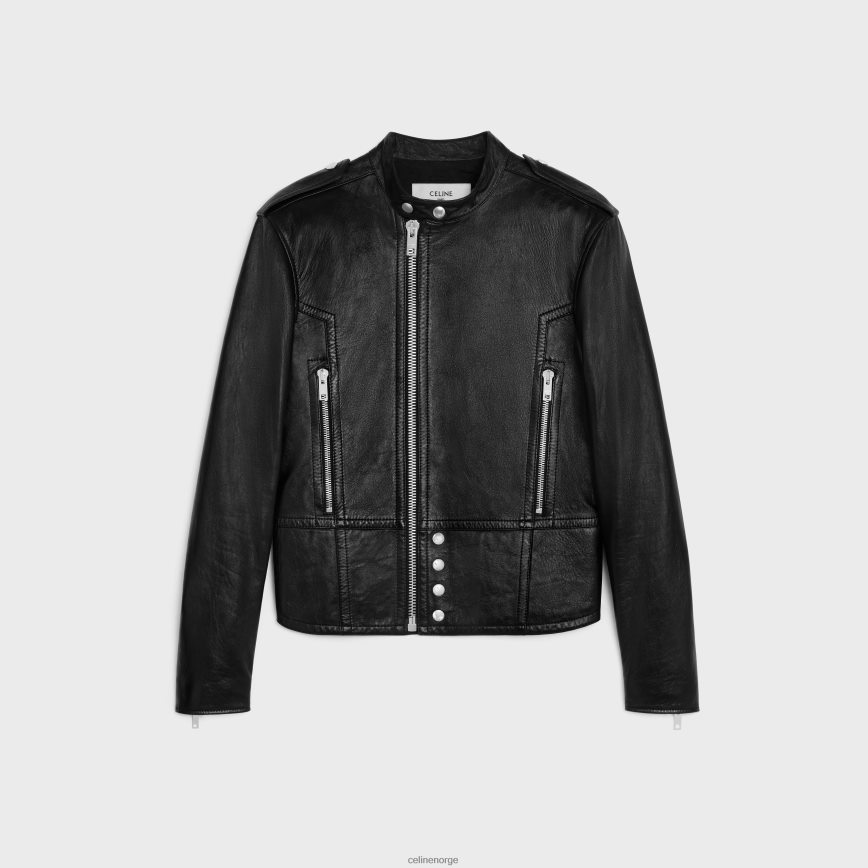 CELINE menn racer blouson jakke i mykt lammeskinn svart klær TZLR6J1780