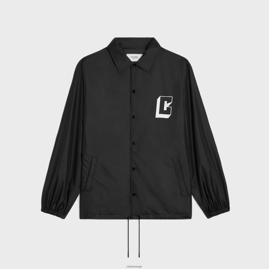 CELINE menn trenerjakke i lett nylon svart klær TZLR6J1849