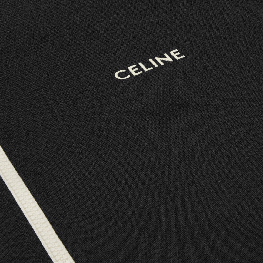 CELINE menn treningsjakke i dobbel ansiktsjersey svart klær TZLR6J1951
