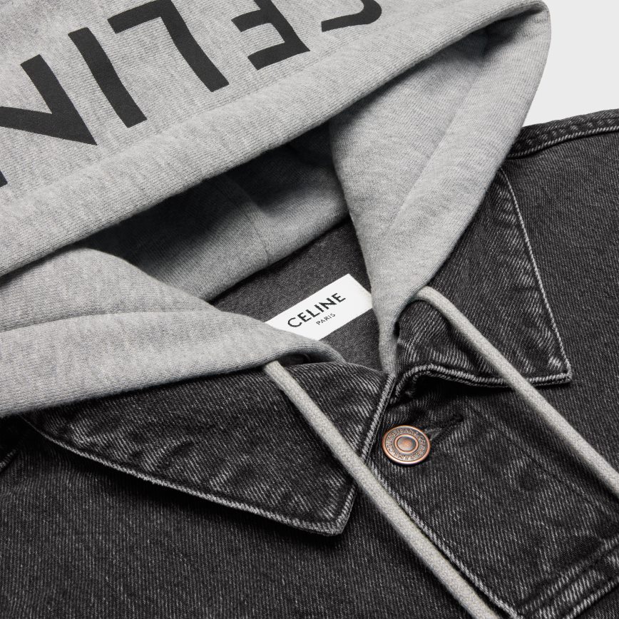 CELINE menn trucker jakke i dongeri kullvask klær TZLR6J1785