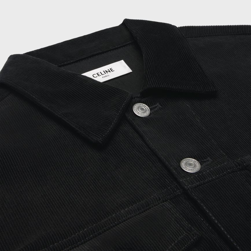 CELINE menn trucker jakke i kordfløyel la vask klær TZLR6J1784