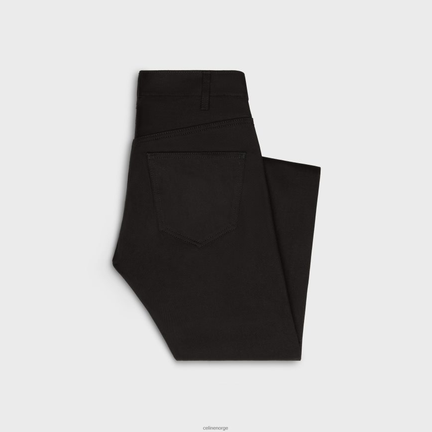 CELINE menn lou jeans i ren svart denim vintage ren svart klær TZLR6J1998