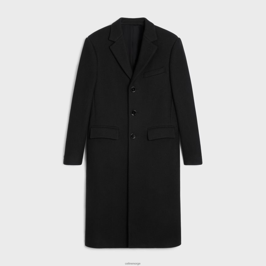 CELINE menn boksy kåpe i filt svart klær TZLR6J1862