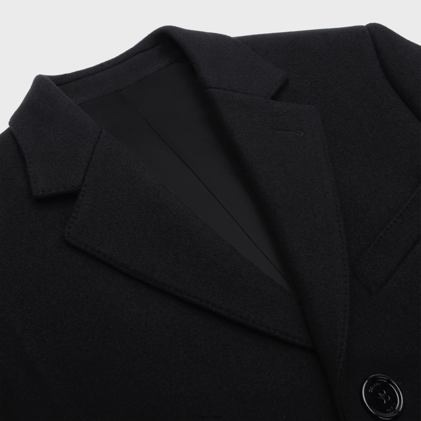 CELINE menn boksy kåpe i filt svart klær TZLR6J1862