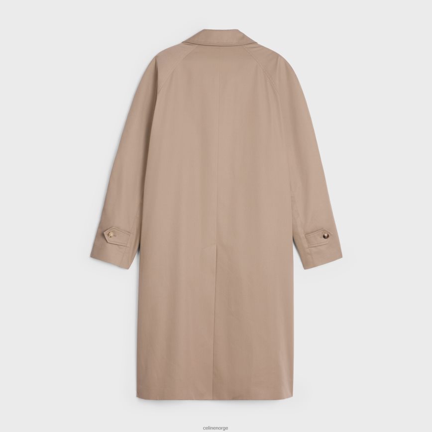 CELINE menn oversized mac coat i teknisk bomull beige klær TZLR6J1861
