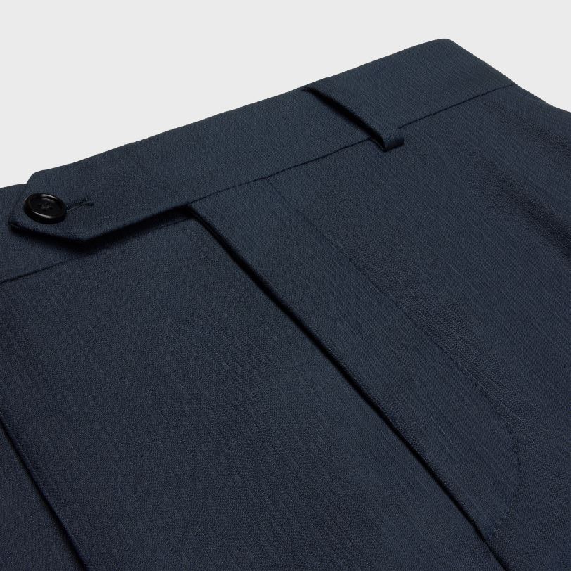 CELINE menn shorts i stripet ull V0PT6589 klær mørkeblå