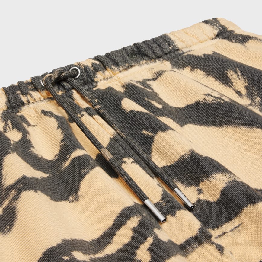 CELINE menn shorts i tie-dye bomullsfleece grå/beige/svart klær TZLR6J2026