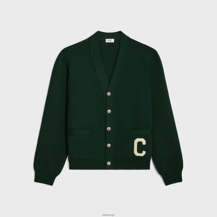CELINE menn paris cardigan i ull skog klær TZLR6J1793