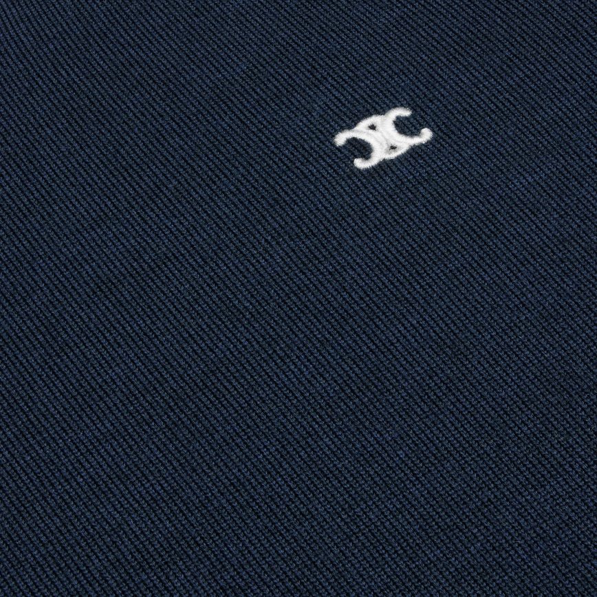 CELINE menn triomphe genser med rund hals i ull marinen klær TZLR6J1964