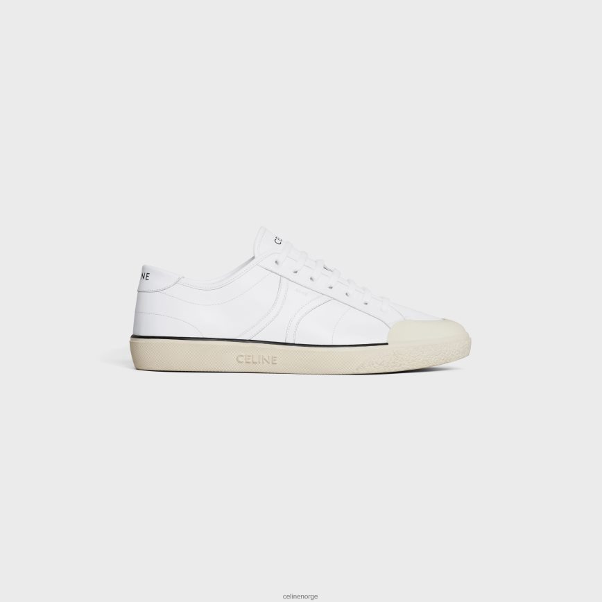 CELINE menn as-01 lav lace-up alan sneaker i kalveskinn optikk hvit fottøy TZLR6J2055