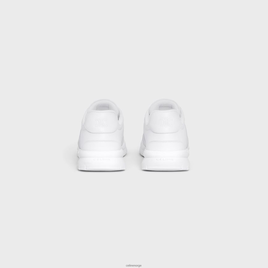 CELINE menn runner cr-01 lav snøresko i kalveskinn optikk hvit fottøy TZLR6J2030