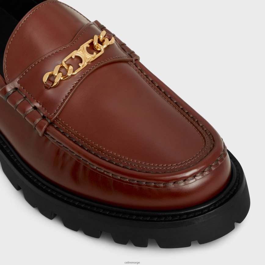 CELINE menn margaret triomphe loafer i polert okseskinn reverød fottøy TZLR6J2065